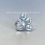 Labret Aço Rosca Interna Zircônias - Imagem 4