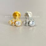 Labret Aço Rosca Interna Zircônias - Imagem 7