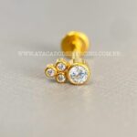 Labret Aço Rosca Interna Zircônias - Imagem 5