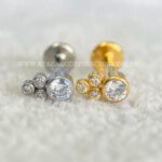 Labret Aço Rosca Interna Zircônias