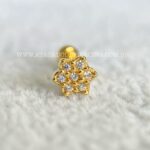 Minibarbell Prata 925 Flor Zircônias - Imagem 5