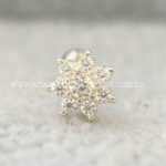 Minibarbell Prata 925 Flor Zircônias - Imagem 3