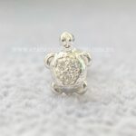 Minibarbell Prata 925 Tartaruga Zircônias - Imagem 3