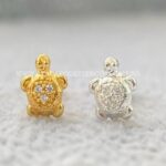 Minibarbell Prata 925 Tartaruga Zircônias