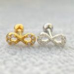 Minibarbell Prata 925 Infinito Zircônias