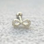 Minibarbell Prata 925 Infinito Zircônias - Imagem 2