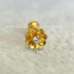 Minibarbell Prata 925 Flor Zircônias - Imagem 3