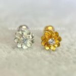 Minibarbell Prata 925 Flor Zircônias