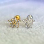 Minibarbell Prata 925 Flor Zircônias