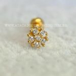 Minibarbell Prata 925 Flor Zircônias - Imagem 3