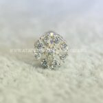 Minibarbell Prata 925 Flor Zircônias - Imagem 3