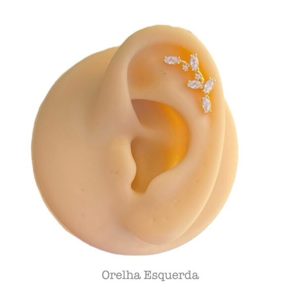 Minibarbell Prata 925 Ramo Zircônias - Imagem 8
