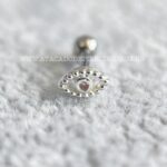 Minibarbell Prata 925 Olho Zircônia - Imagem 2
