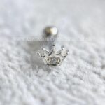 Minibarbell Prata 925 Coroa Zircônias - Imagem 5