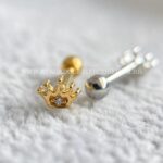Minibarbell Prata 925 Coroa Zircônias - Imagem 4