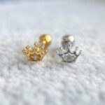 Minibarbell Prata 925 Coroa Zircônias