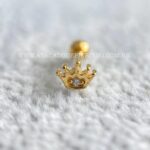 Minibarbell Prata 925 Coroa Zircônias - Imagem 2