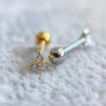 Minibarbell Prata 925 Trinity Zircônias - Imagem 4