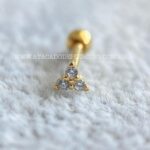Minibarbell Prata 925 Trinity Zircônias - Imagem 3
