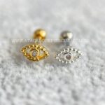 Minibarbell Prata 925 Olho Zircônia