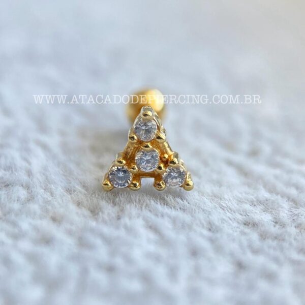 Minibarbell Prata 925 Zircônias - Imagem 4