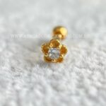 Minibarbell Prata 925 Flor Zircônia - Imagem 3