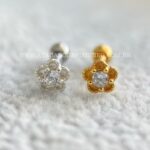 Minibarbell Prata 925 Flor Zircônia