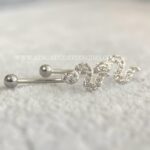 Minibarbell Curvo Prata 925 Cobra Zircônias - Imagem 3