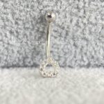 Minibarbell Curvo Prata 925 Coração Vazado Zircônias - Imagem 4