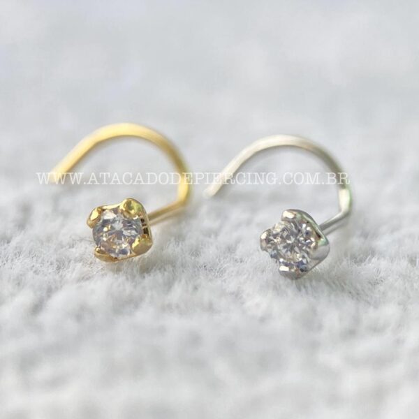 Nostril Ouro 18K Zircônia - Imagem 8