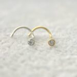 Nostril Ouro 18K Zircônia