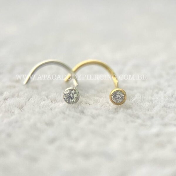 Nostril Ouro 18K Zircônia - Imagem 1