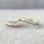 Argola Prata 925 Zircônias Colorê - Imagem 3