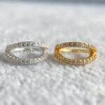 Argola Prata 925 Dupla Vazada Zircônias