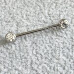 Barbell Titânio Zircônia Rosca Interna