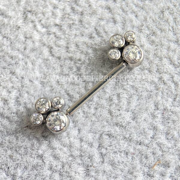 Barbell Titânio Zircônias Push-Pin - Imagem 1