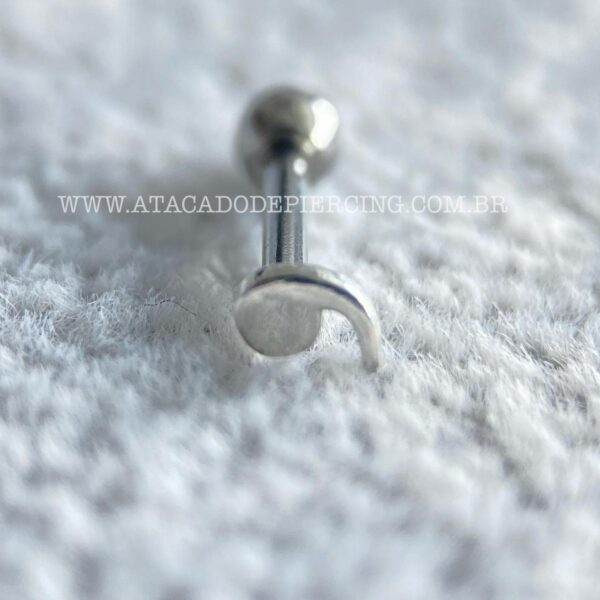 Minibarbell Prata 925 Virgula - Imagem 3