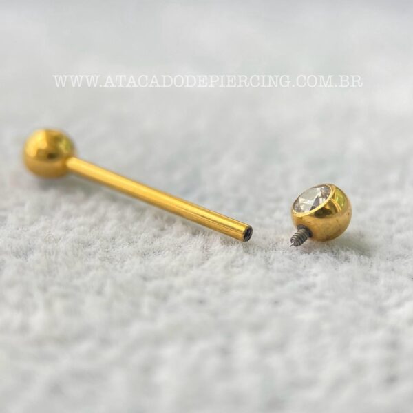 Barbell Titânio Zircônia Rosca Interna - Imagem 4