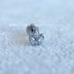 Labret Rosca Interna Titânio Flor de Lotus Zircônia - Imagem 4