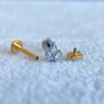 Labret Rosca Interna Titânio Flor de Lotus Zircônia - Imagem 2