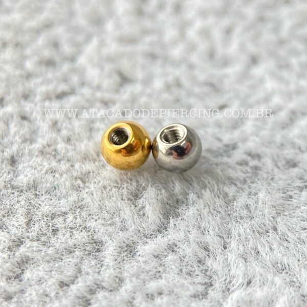 Esfera para Piercing Aço Rosca Externa - Imagem 1
