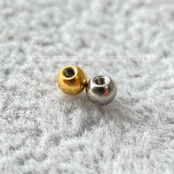 Esfera para Piercing Aço Rosca Externa - Imagem 2