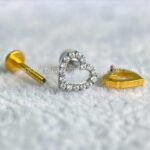 Labret Rosca Interna Titânio Coração Zircônias - Imagem 4