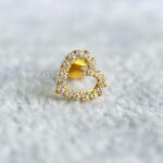 Labret Rosca Interna Titânio Coração Zircônias - Imagem 2