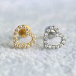 Labret Rosca Interna Titânio Coração Zircônias