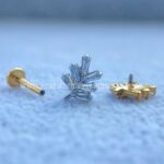 Labret Aço Rosca Interna Ramo Zircônias - Imagem 2