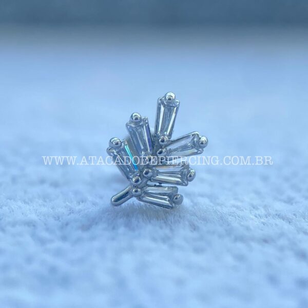 Labret Aço Rosca Interna Ramo Zircônias - Imagem 3