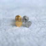 Labret Aço Rosca Interna Coração