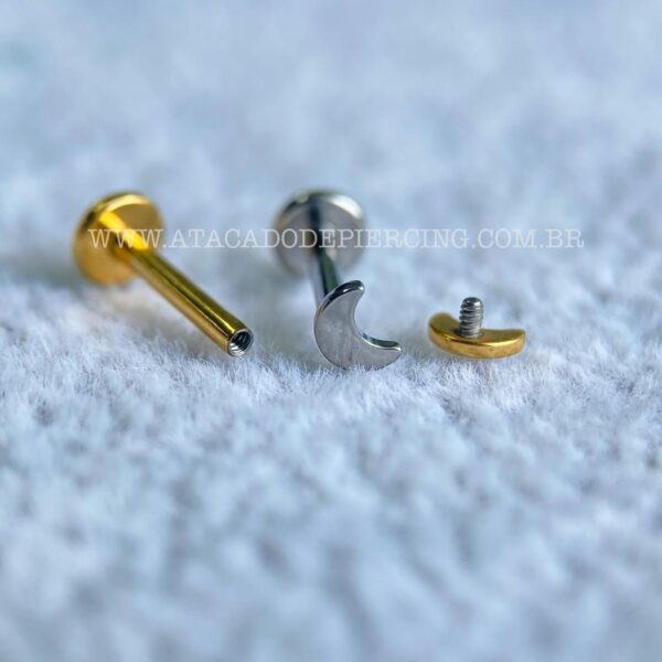 Labret Aço Rosca Interna Lua - Imagem 3