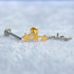 Labret Titânio Rosca Interna Estrelas - Imagem 3
